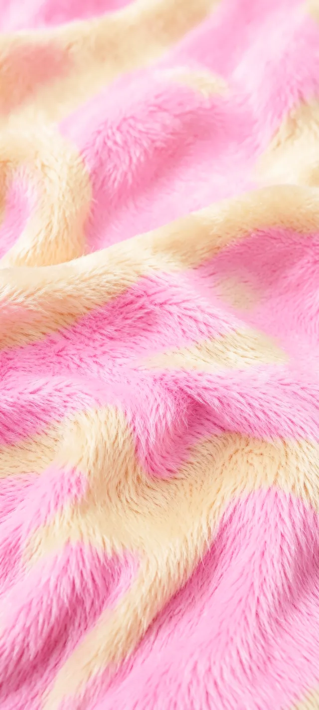 Soft Pink and Cream Faux Fur
