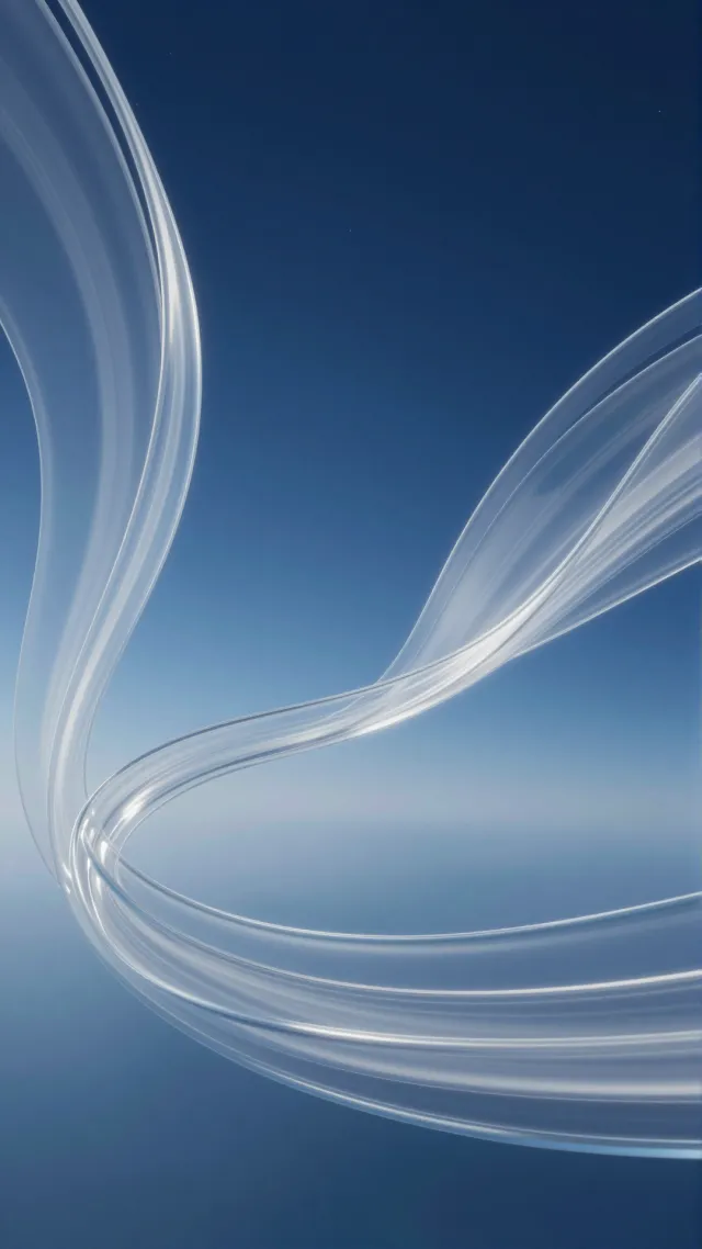 Blue Abstract Ribbons