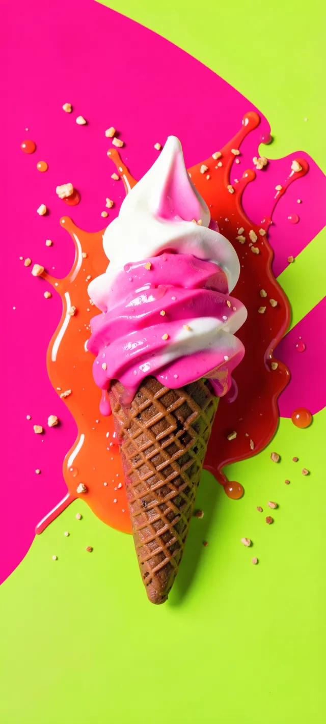Neon Swirl and Melting Sugary Chaos