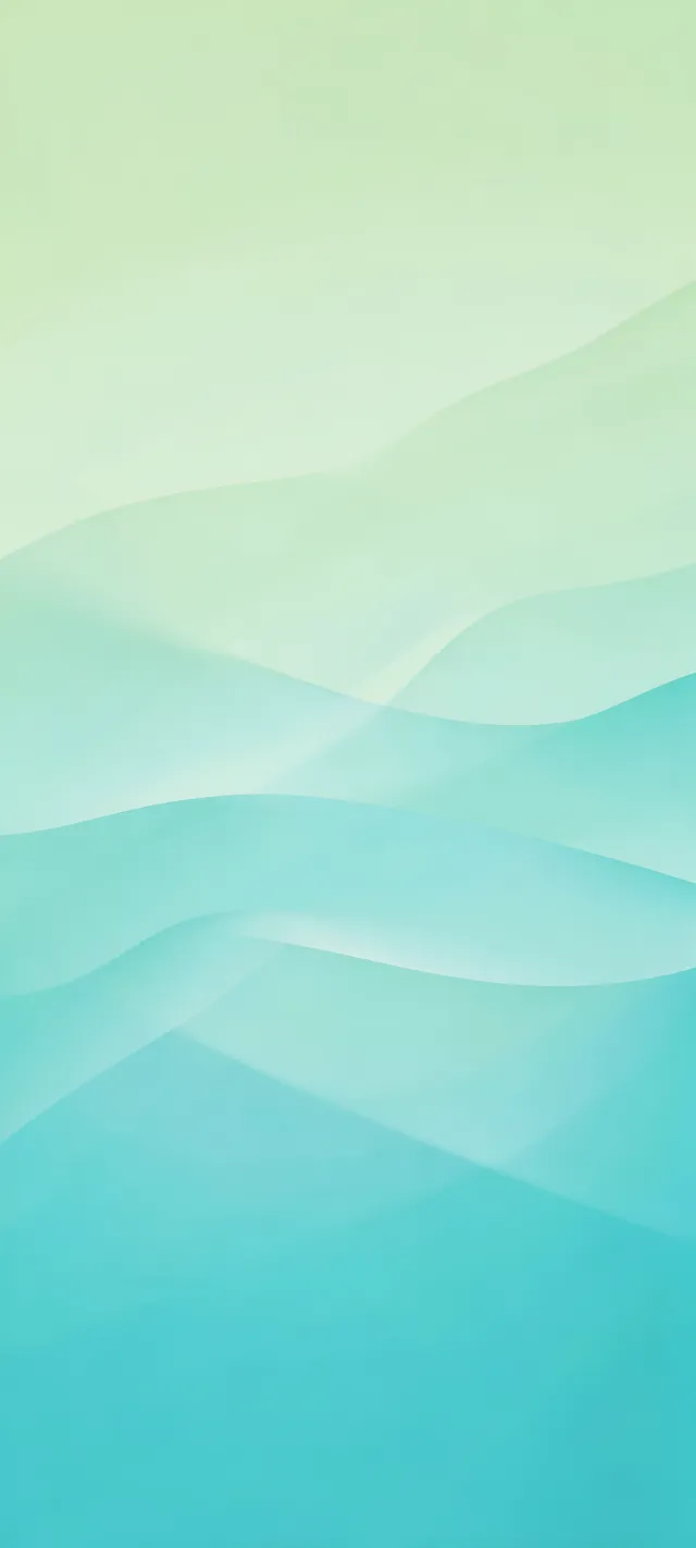 Gentle Mint and Turquoise Waves