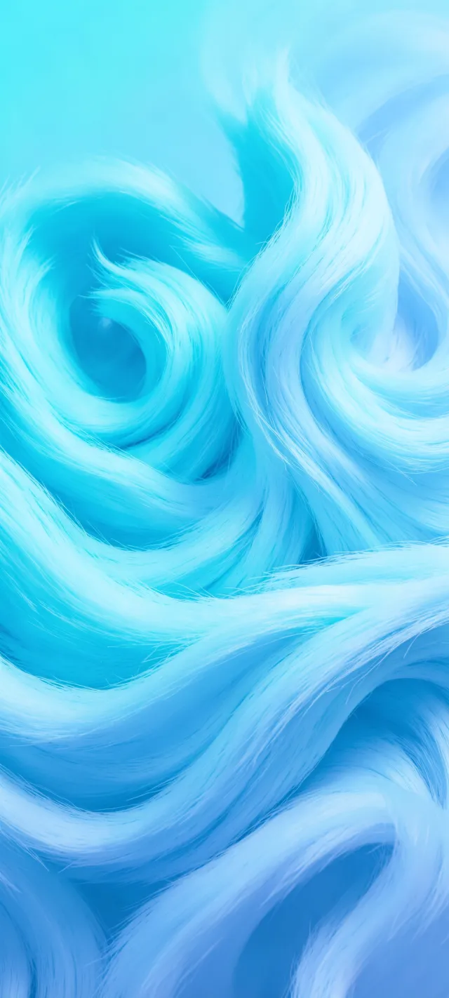 Cerulean Swirling Fibers and Soft Textures