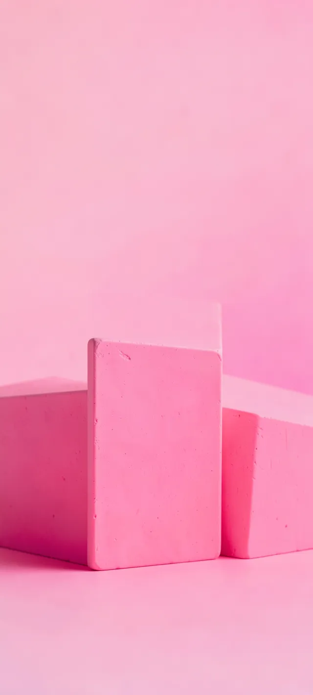 Monochromatic Pink Geometric Forms