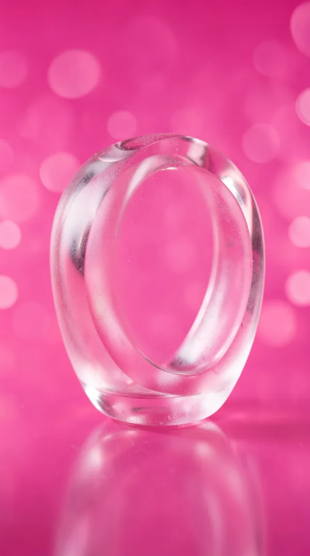 Glass Ring on Pink