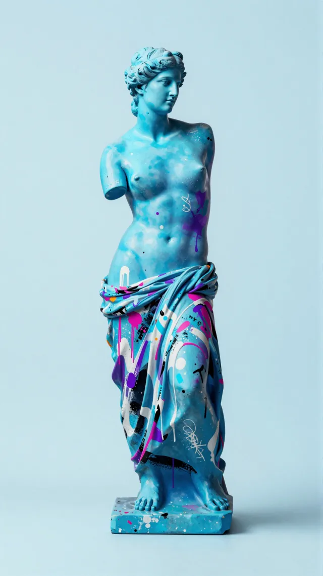 Graffiti Venus Statue