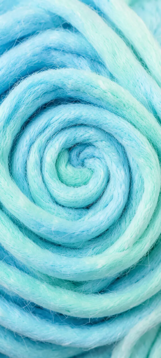 Coiled Turquoise Fiber Spiral Texture
