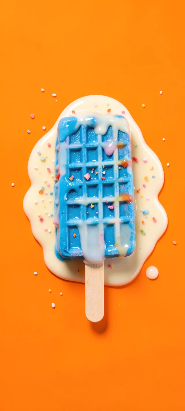 Melting Cobalt Waffle Under Electric Skies