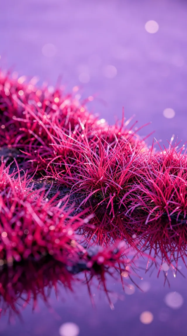 Pink Grass Reflection
