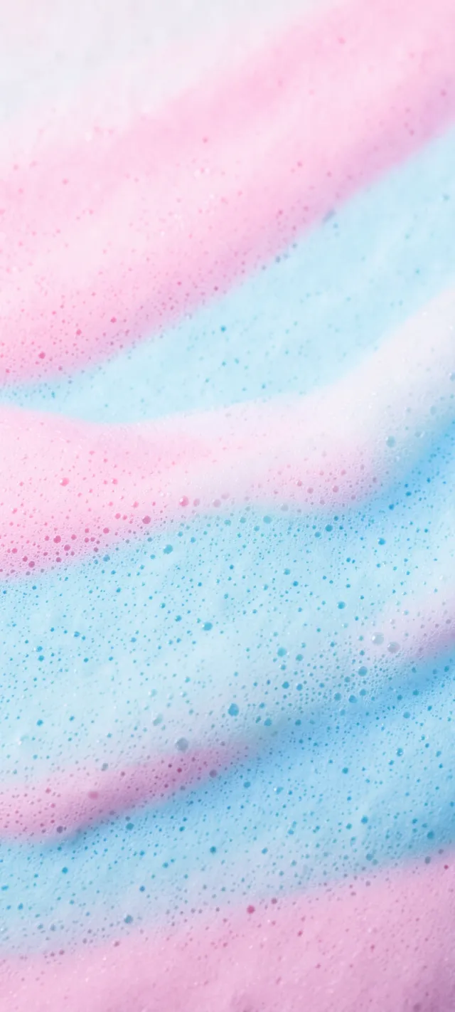 Pastel Frothy Waves of Pink and Blue